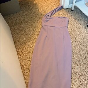 Lulu's One-Shoulder Lavender Dress